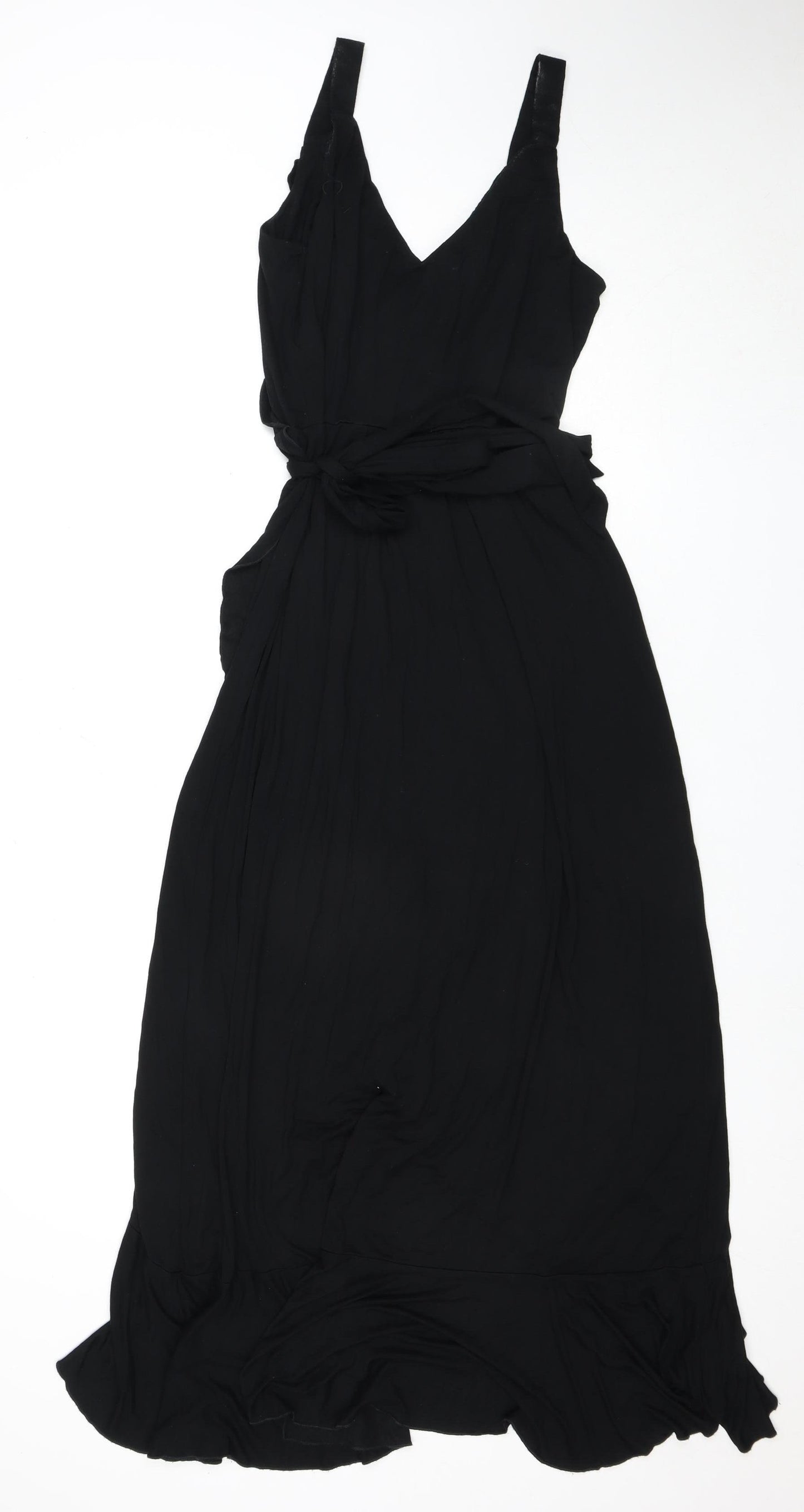 Boden Women's Black Long Wrap Dress Size 12