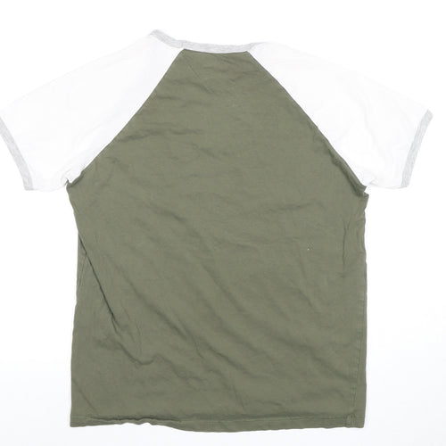 Jack & Jones Men's Green Crew Neck T-Shirt Size S