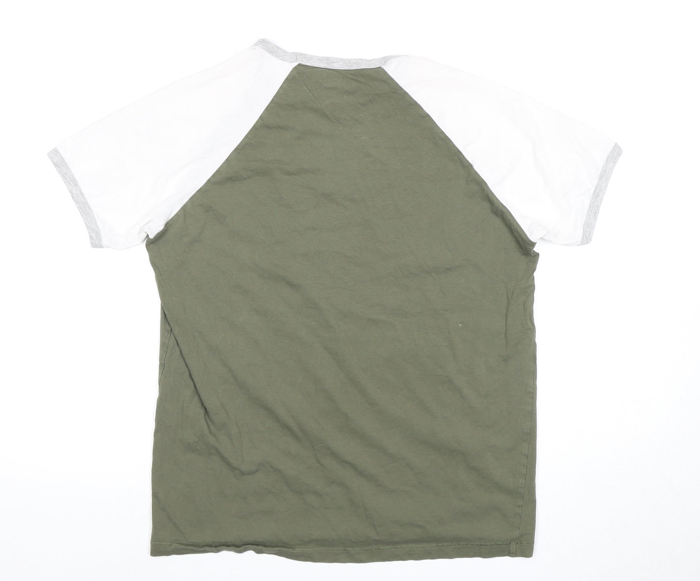 Jack & Jones Men's Green Crew Neck T-Shirt Size S