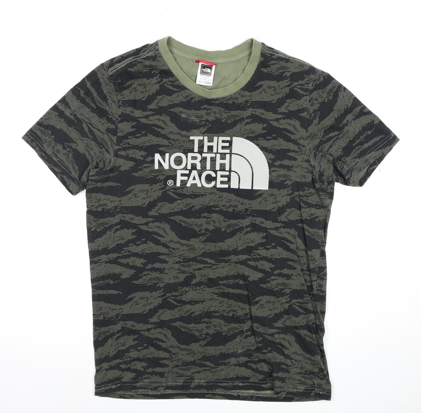 The North Face Men's Green Camo Short Sleeve T-Shirt S