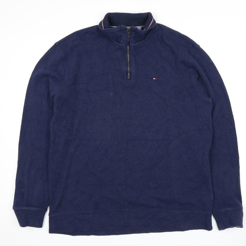 Tommy Hilfiger Men's Blue XL Long Sleeve Polo Shirt