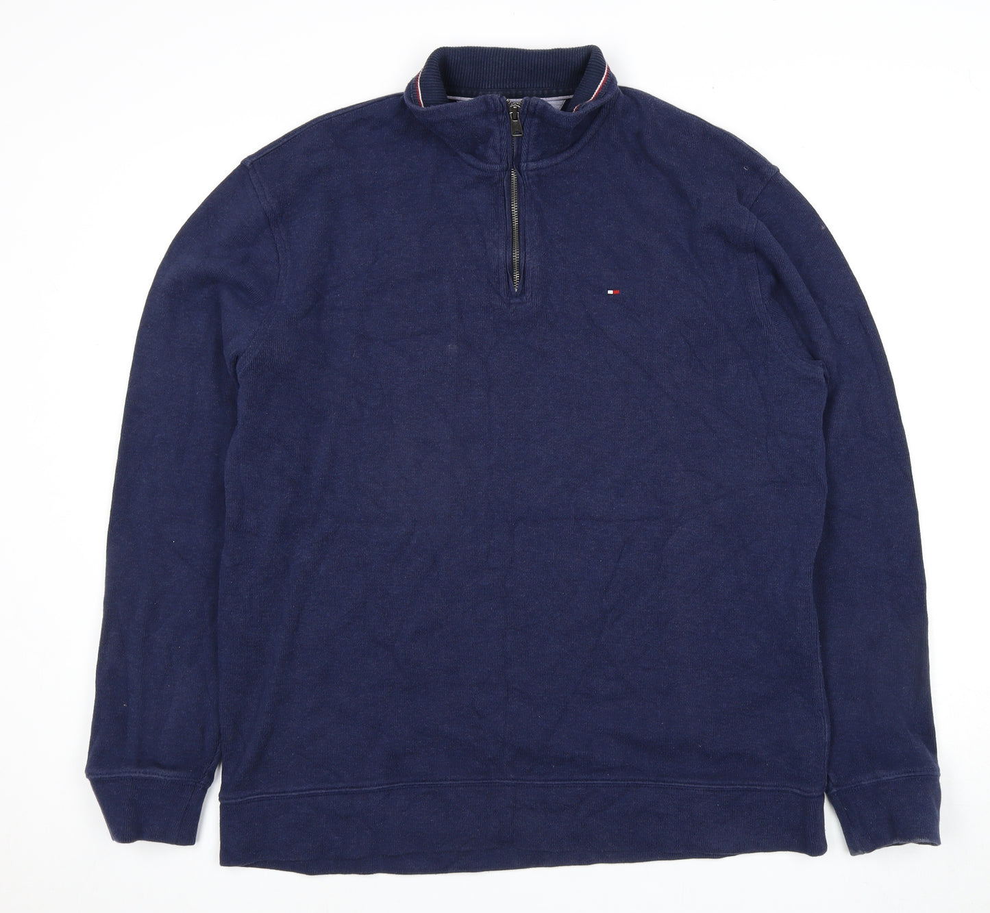 Tommy Hilfiger Men's Blue XL Long Sleeve Polo Shirt