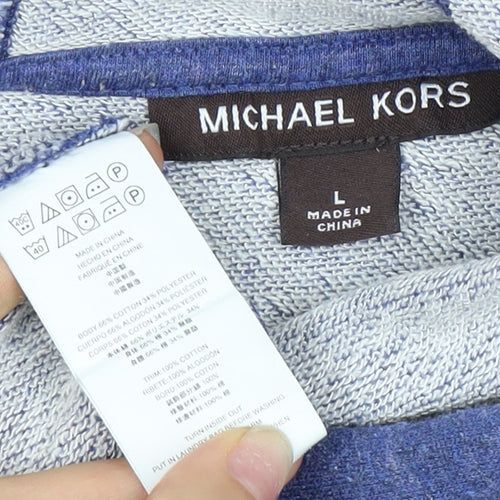 Michael Kors Unisex Blue Pullover Hoodie L