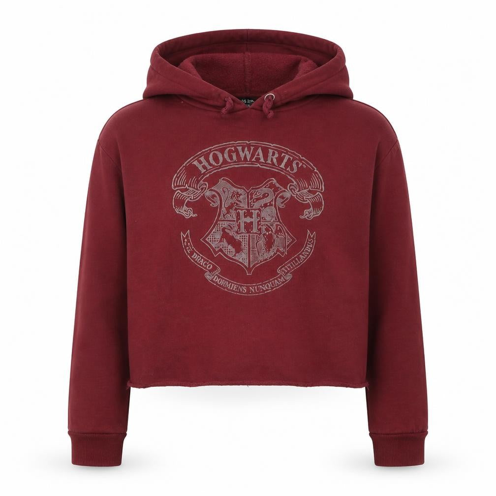 Front view of girls’ red hogwarts pullover hoodie - 12-13 years