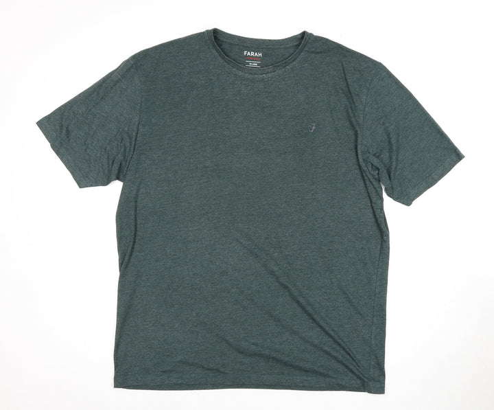 Farah Men's Green XL Slim Fit Crew Neck T-Shirt