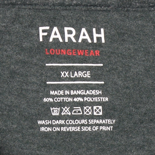 Farah Men's Green XL Slim Fit Crew Neck T-Shirt