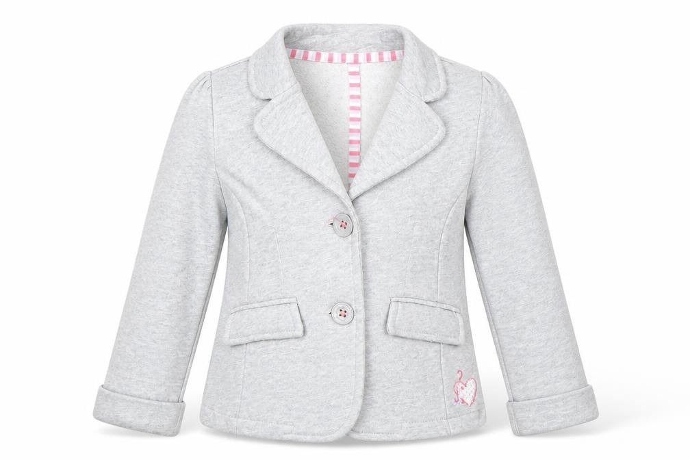 Front view of Jasper Conran girls’ grey blazer jacket 3-4 years