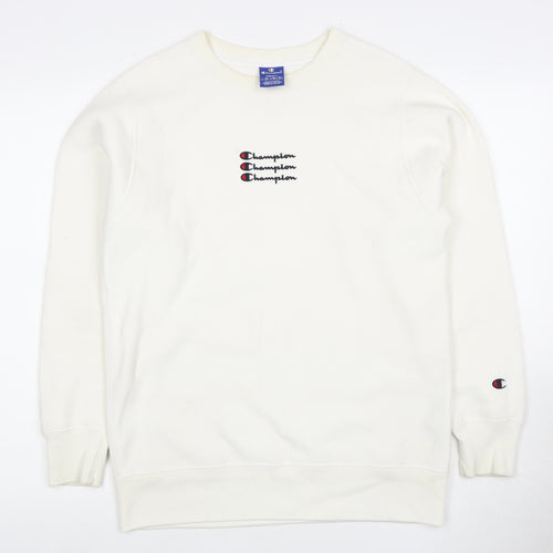 Champion Men's White Small Pullover Sweatshirt