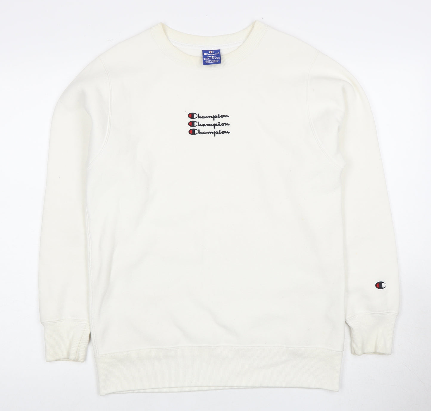 Champion Men's White Small Pullover Sweatshirt