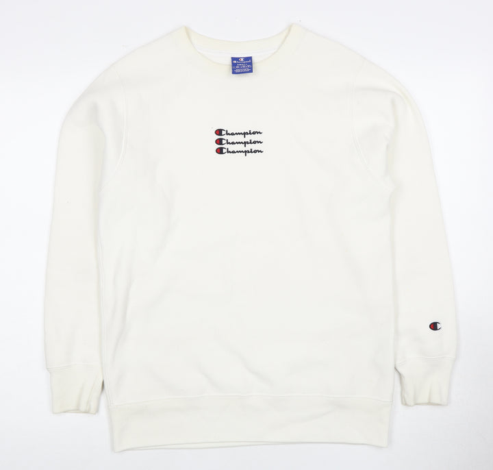 Champion Men's White Small Pullover Sweatshirt