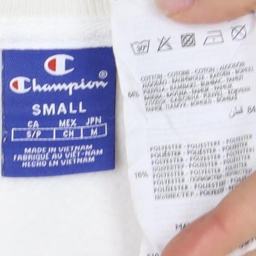 Champion Men's White Small Pullover Sweatshirt