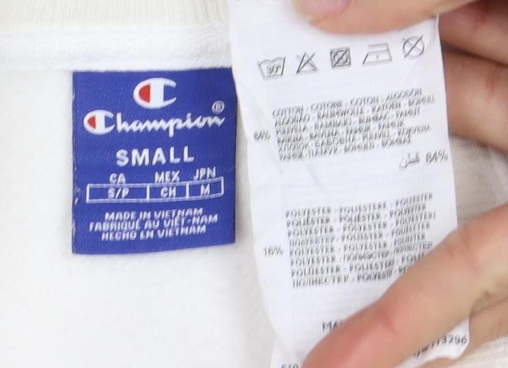 Champion Men's White Small Pullover Sweatshirt