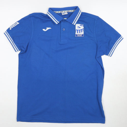 Joma Men's Blue Polo Shirt, Short Sleeve, Size S
