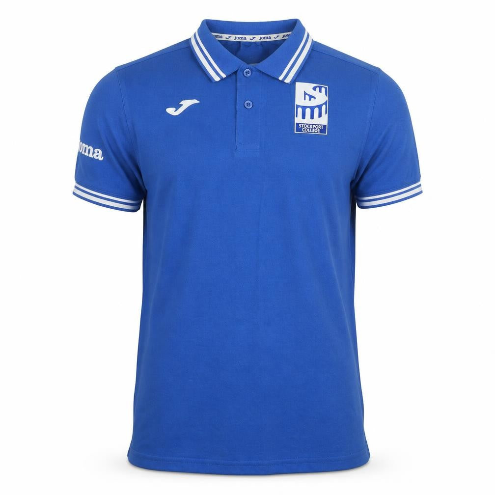 Joma Men's Blue Polo Shirt, Short Sleeve, Size S