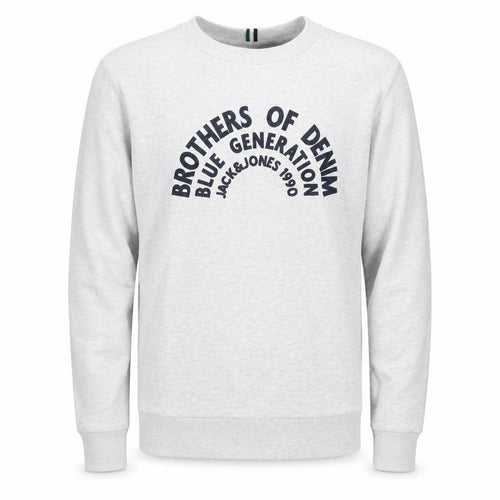 Jack & Jones Men's White S Sweatshirt Pullover Graphic