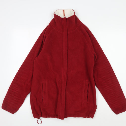 Maine New England Women's Red Fleece Jacket Size 10