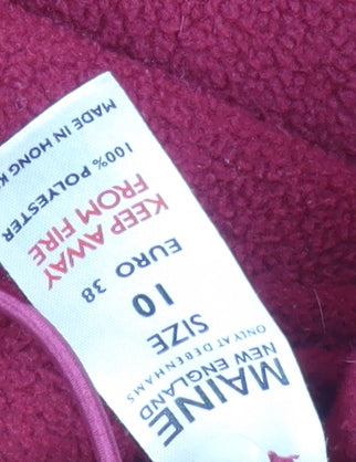 Maine New England Women's Red Fleece Jacket Size 10
