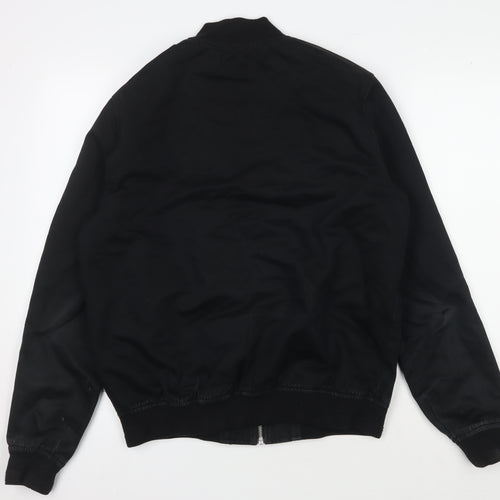 Topman Men's Black Bomber Jacket M - Classic Stand-Up Collar