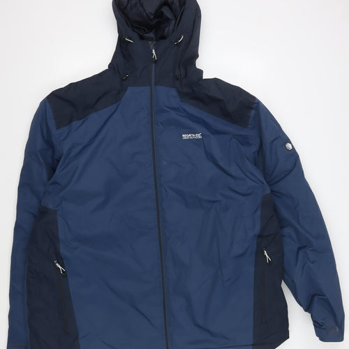 Regatta Men's Blue 3XL Waterproof Hooded Rain Jacket