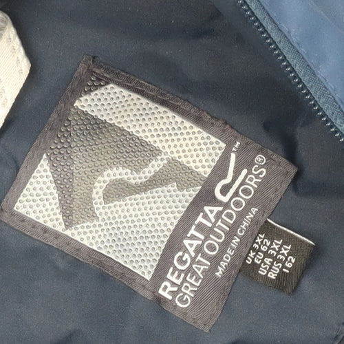 Regatta Men's Blue 3XL Waterproof Hooded Rain Jacket