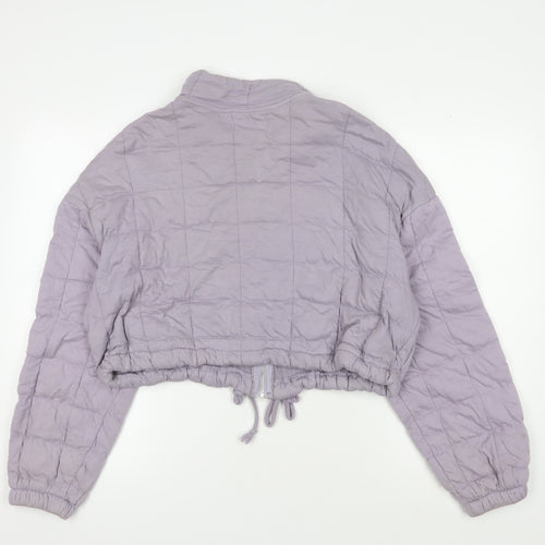 Pull&Bear Women’s Purple Cropped Puffer Jacket, M