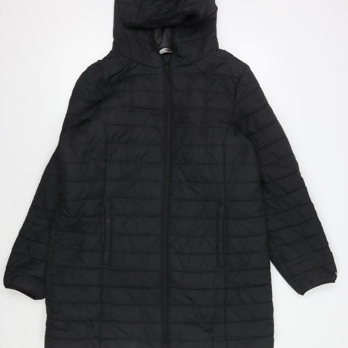 Peter Storm Men's Black Puffer Jacket 16 Plus Hooded