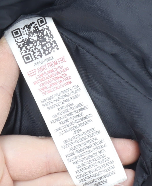 Peter Storm Men's Black Puffer Jacket 16 Plus Hooded