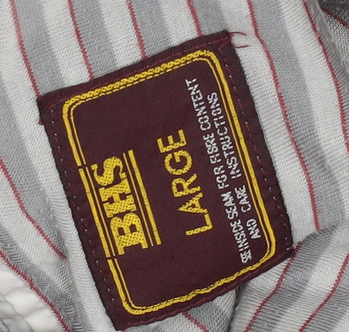 BHS Men's Grey Windbreaker Jacket L