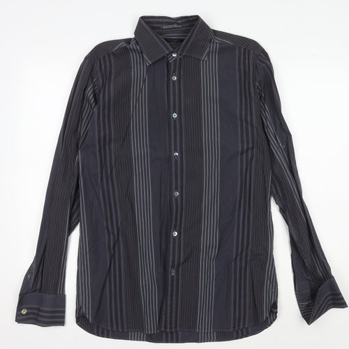 Ted Baker Men's Black Striped Dress Shirt M