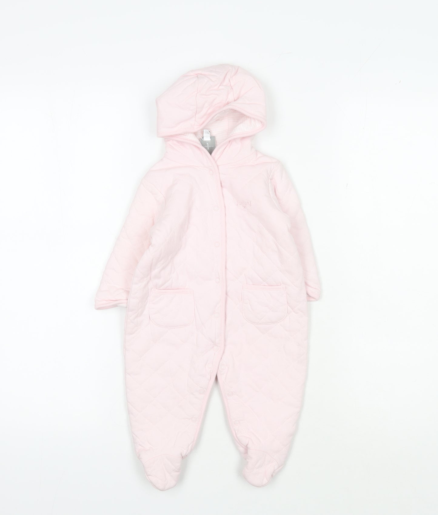 Jasper Conran Pink Baby Coverall 3-6 Months Unisex Warm Hooded