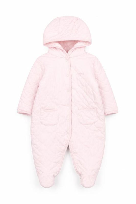Jasper Conran Pink Baby Coverall 3-6 Months Unisex Warm Hooded