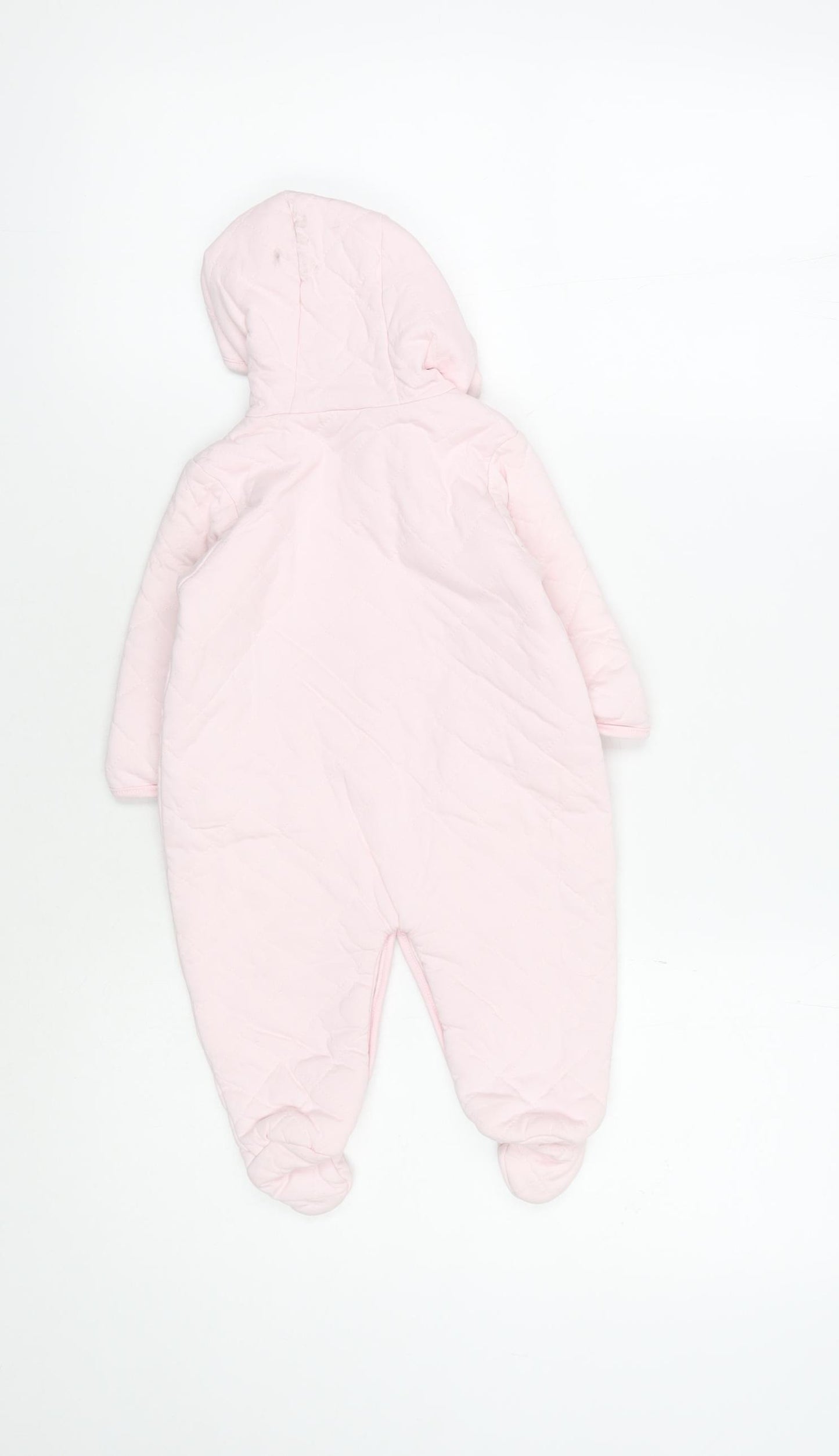 Jasper Conran Pink Baby Coverall 3-6 Months Unisex Warm Hooded