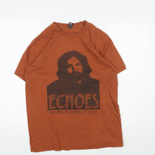 AS Colour Men's M Orange Graphic Tee Music Theme