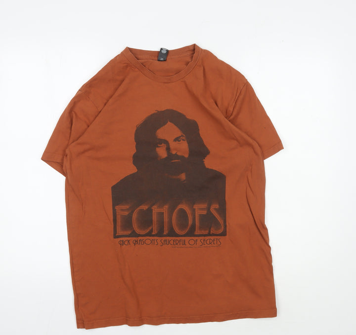 AS Colour Men's M Orange Graphic Tee Music Theme
