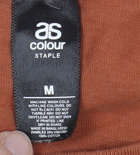 AS Colour Men's M Orange Graphic Tee Music Theme