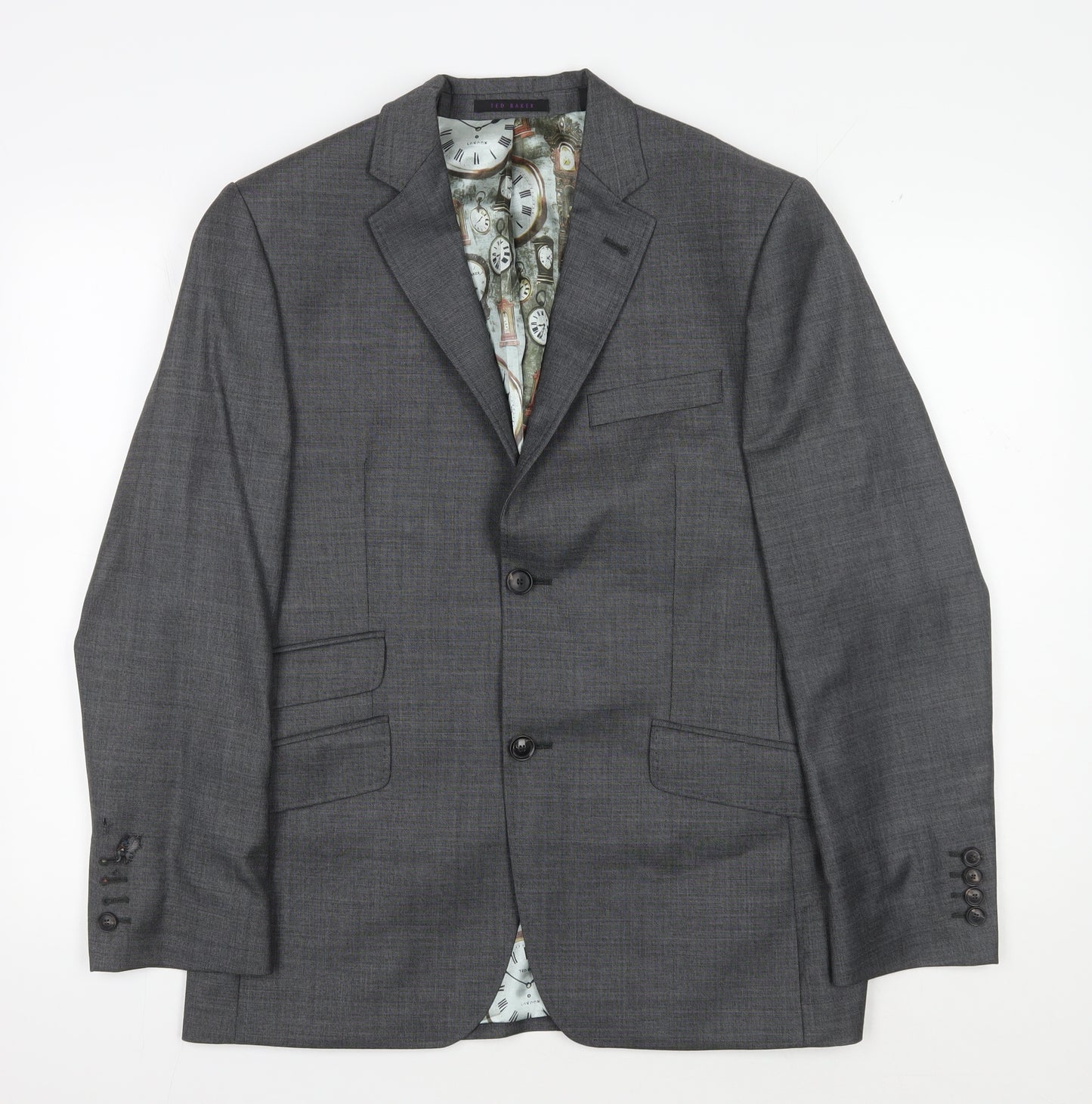 Ted Baker Men's Grey Blazer - Size 38S Formal
