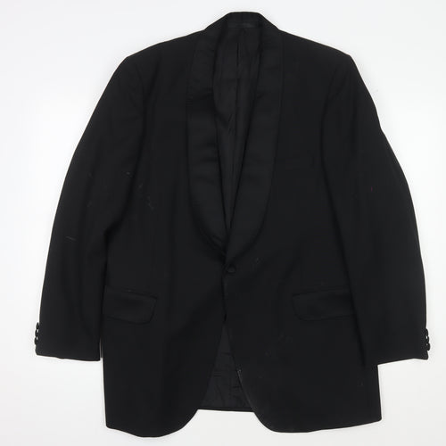 Moss Bros Men's Black Tuxedo Blazer, Size 42, Shawl Lapel