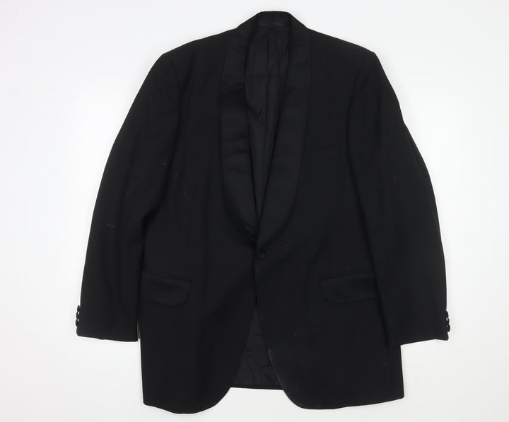 Moss Bros Men's Black Tuxedo Blazer, Size 42, Shawl Lapel