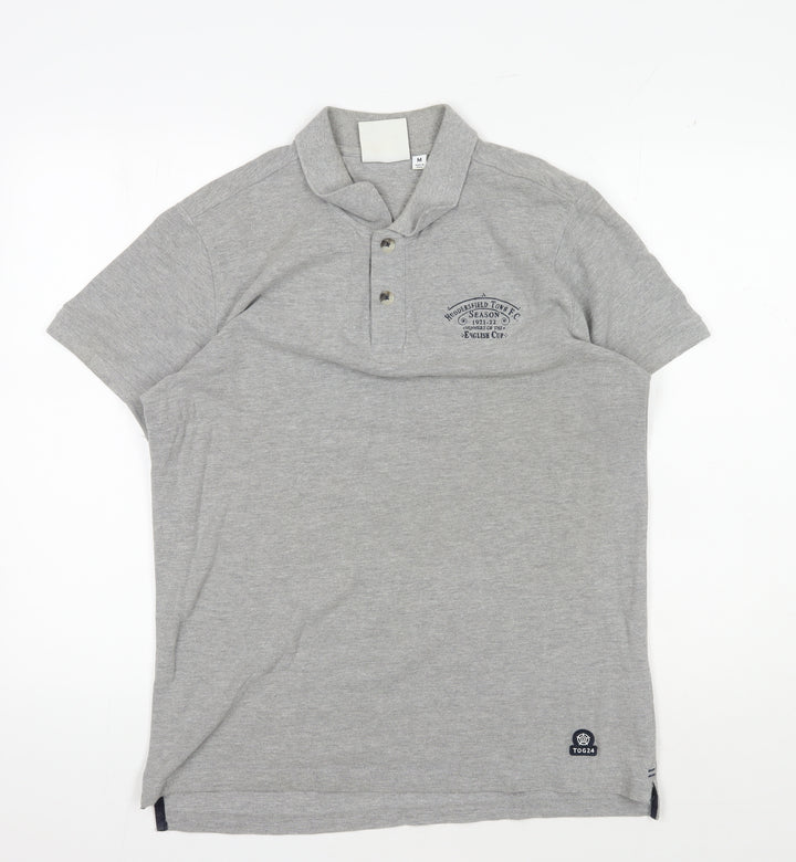 TOG24 Grey Men's M Polo Shirt, Short Sleeve, Casual