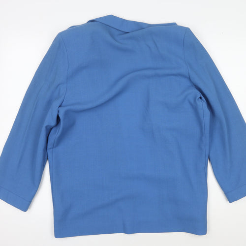 Jacques Vert Women's Blue Blazer Size 12 - Classic Style