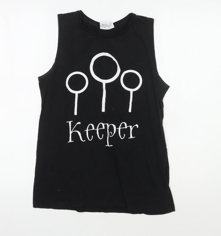Harry Potter Unisex Adults Black Tank Top Size 10