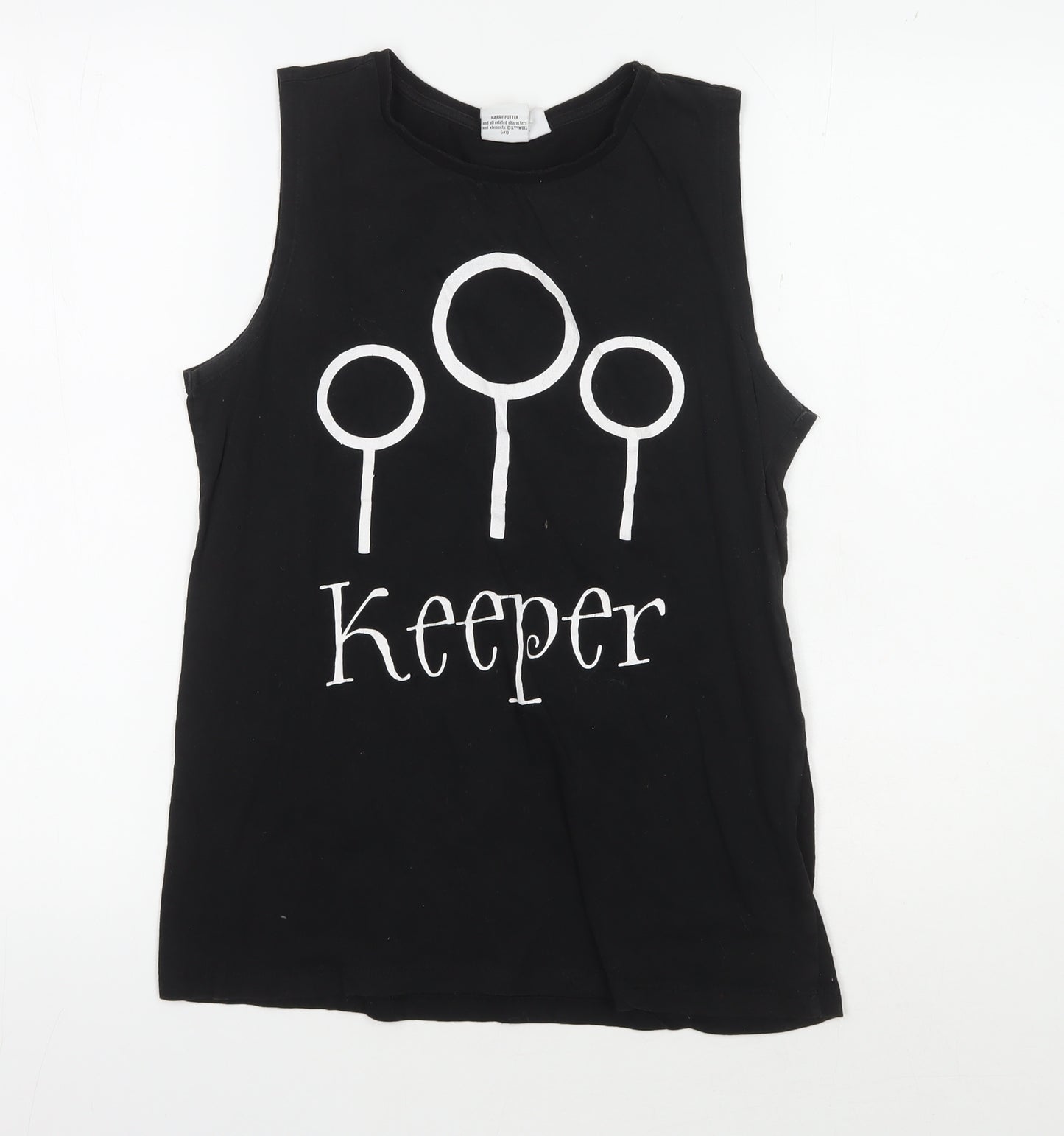 Harry Potter Unisex Adults Black Tank Top Size 10