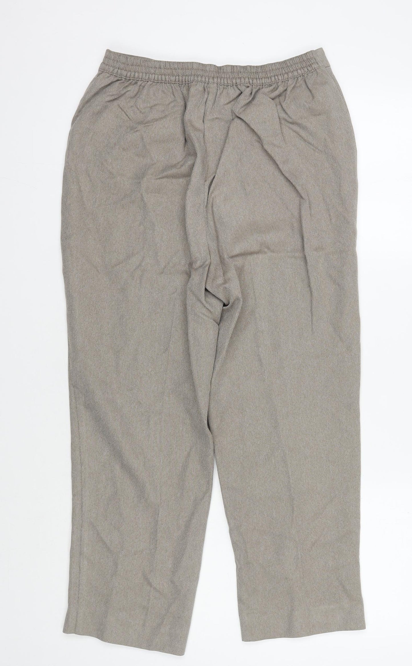 Honor Millburn Women's Beige Trousers, Size 12, Regular Fit