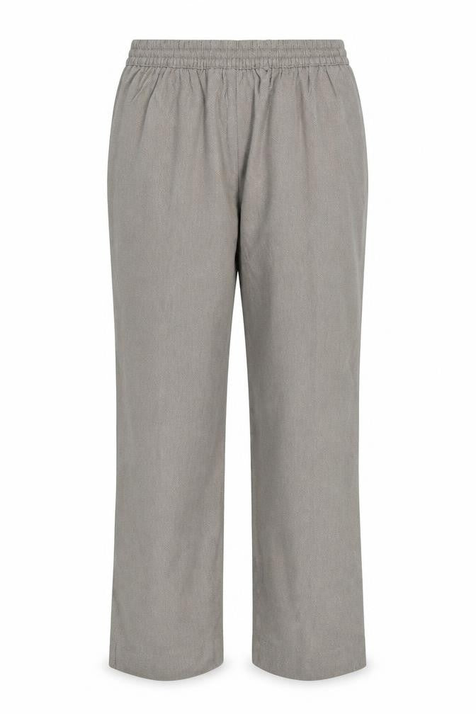 Front view of Honor Millburn Women's Beige Trousers, size 12, Regular Fit
