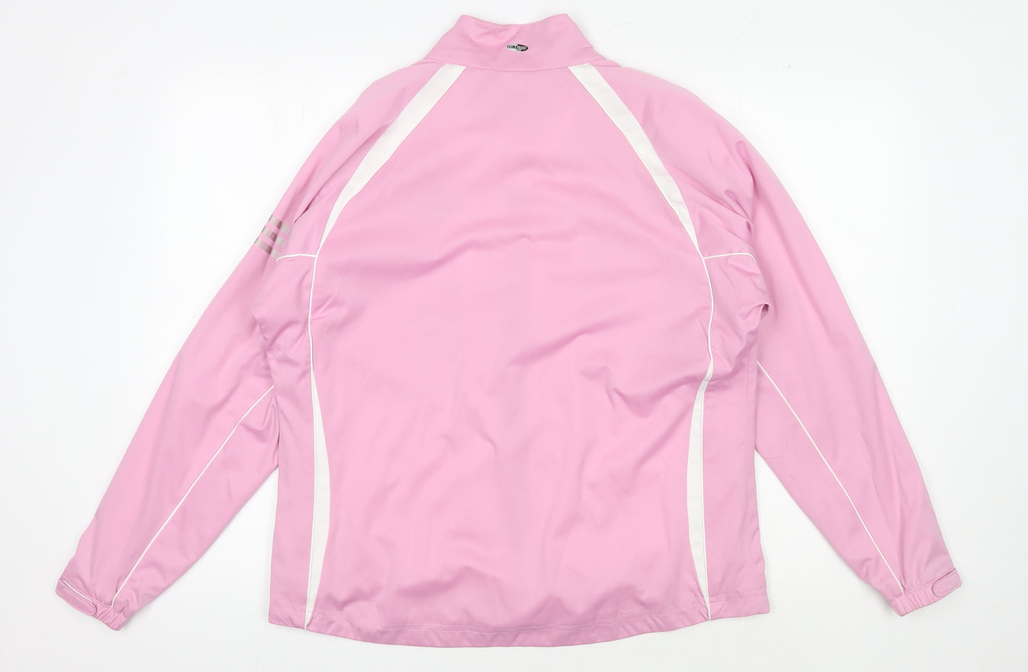 Adidas Women's Pink Track Jacket L Lightweight Breathable