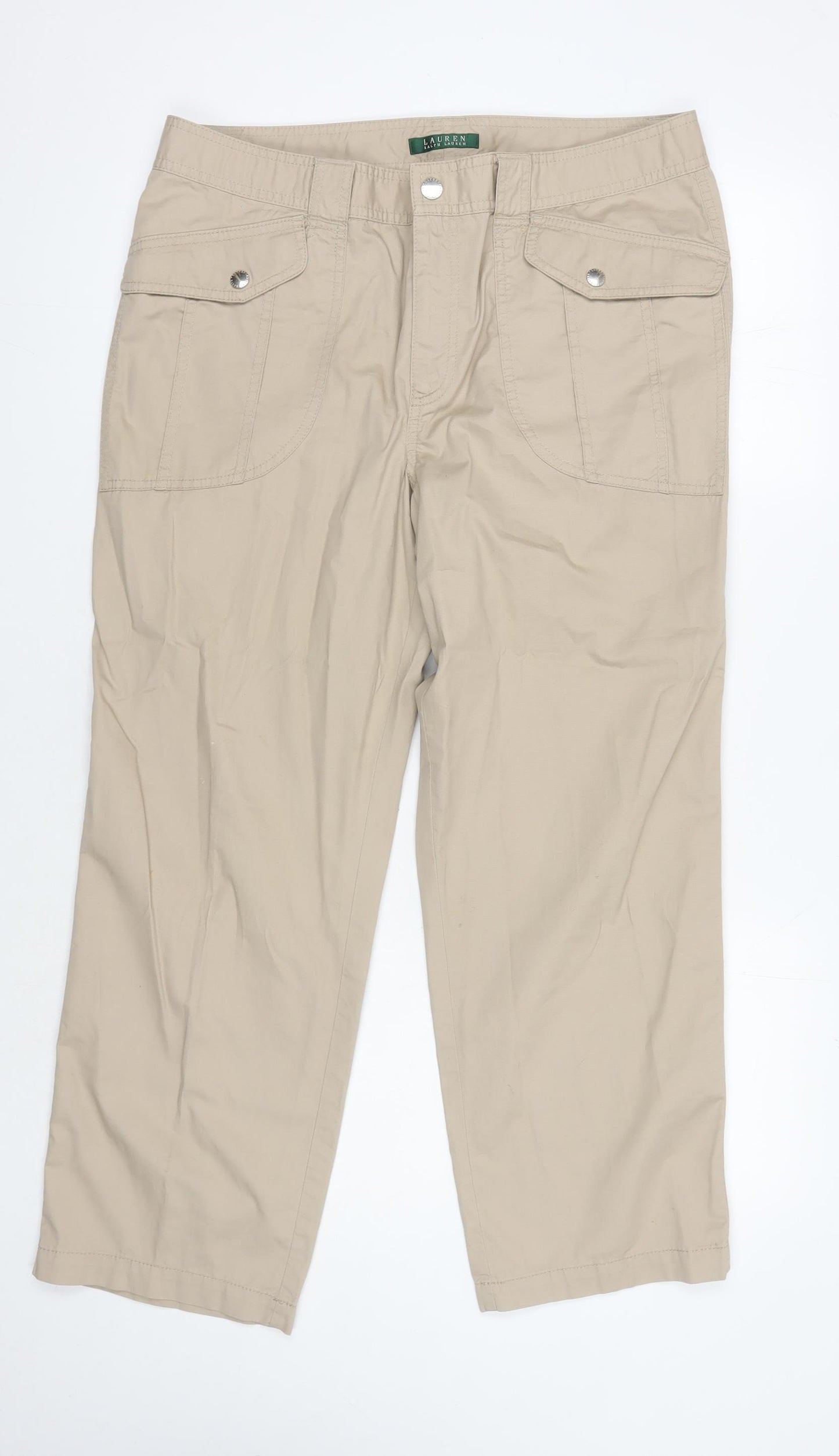 Lauren Ralph Lauren Women's Beige Cargo Trousers 14