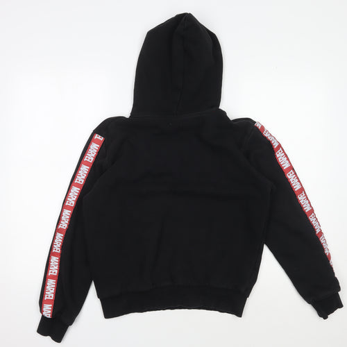 Marvel Boys Black XS Pullover Hoodie with Logo Accents