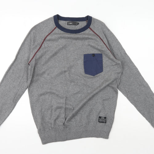 Jack & Jones Men’s Grey Crew Neck Pullover Jumper M