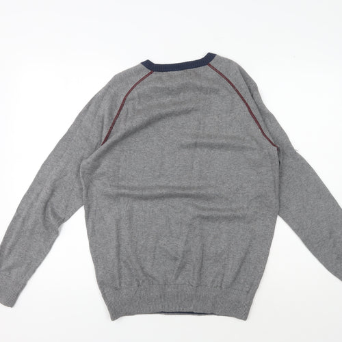 Jack & Jones Men’s Grey Crew Neck Pullover Jumper M
