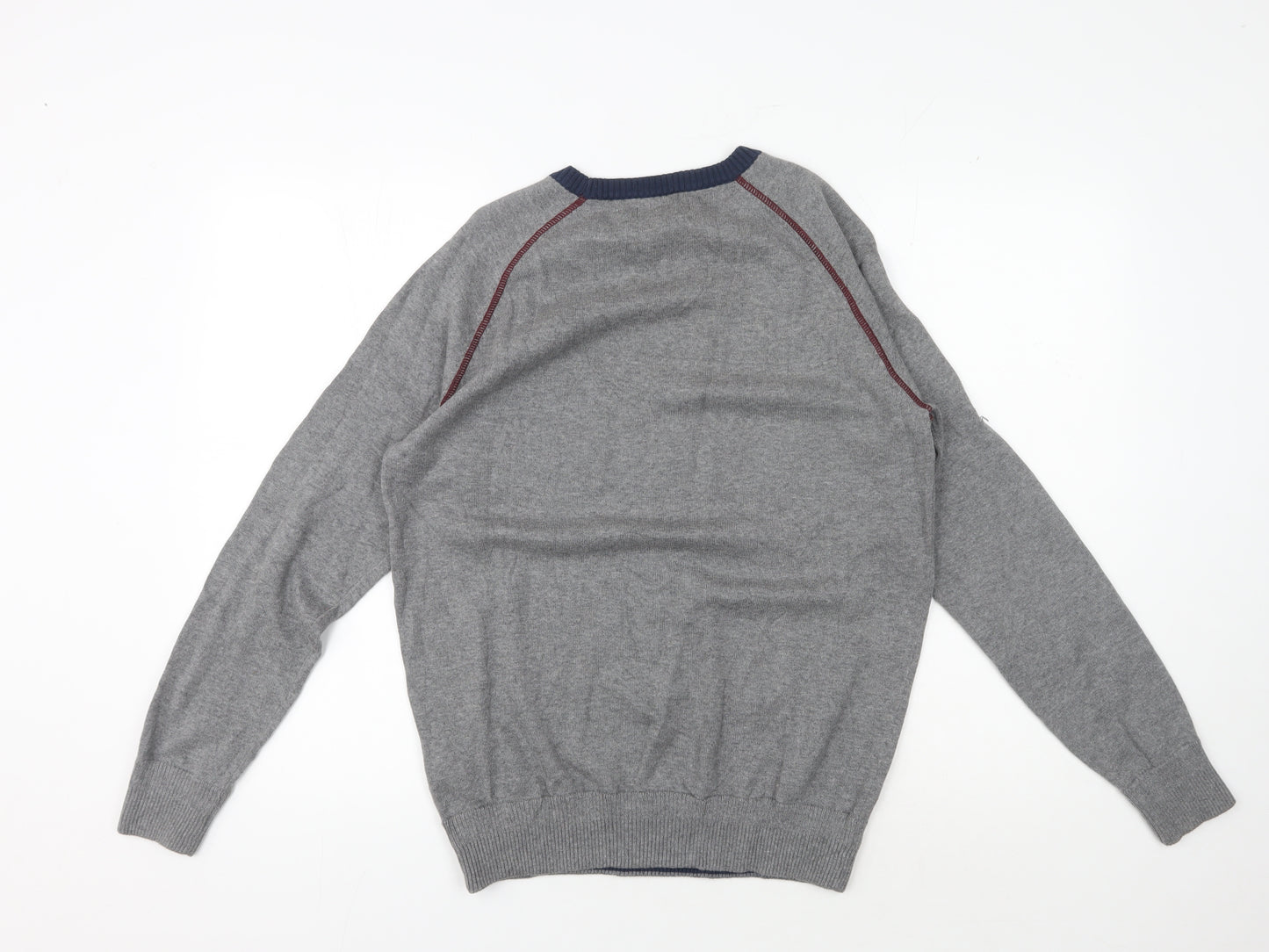 Jack & Jones Men’s Grey Crew Neck Pullover Jumper M